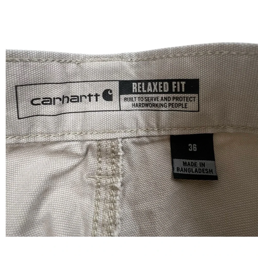 Carhartt Mens 36 Tan Rugged Flex Relaxed Fit Canvas Work Short 9
